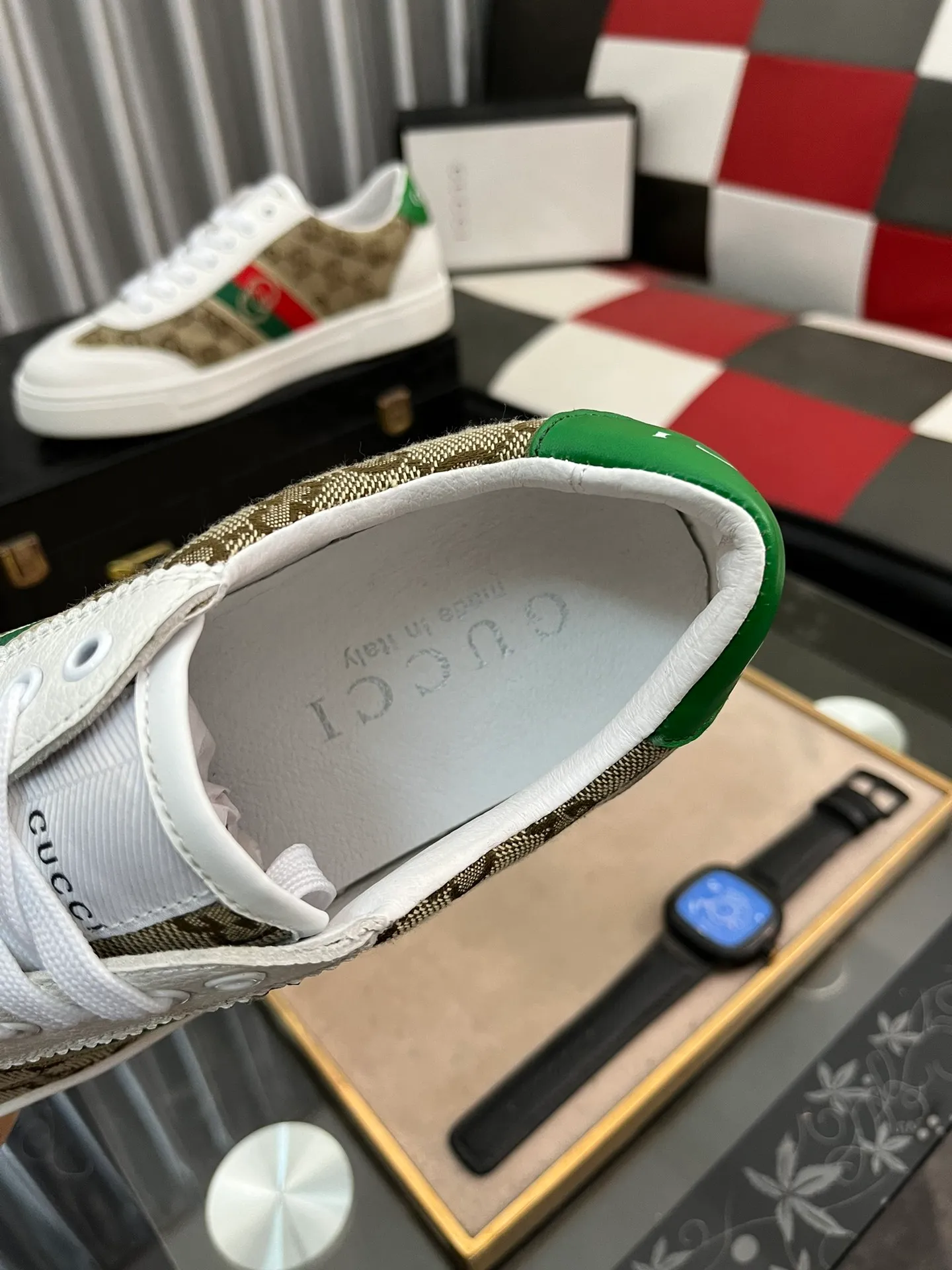 Men's shoes 💰400⌚️⌚️《Gucci*》The latest hot-selling casual shoes, top brand [seduce] luxury~purchase, top~quality. [Strong] The upper is made of imported breathable mesh with material ➕ breathable sports lining (•) and fine workmanship. Original personalized fashionable soft rubber wear-resistant outsole, size: 38-443⃣️colors available